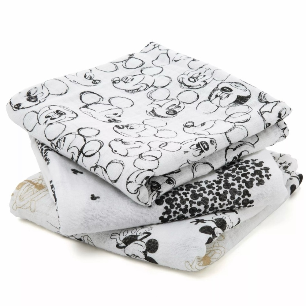 FREE w/Purchase +$70* | NWOT 🆕Aden & Anais 1 Mickey Swaddle Blanket Muslin Cloth
